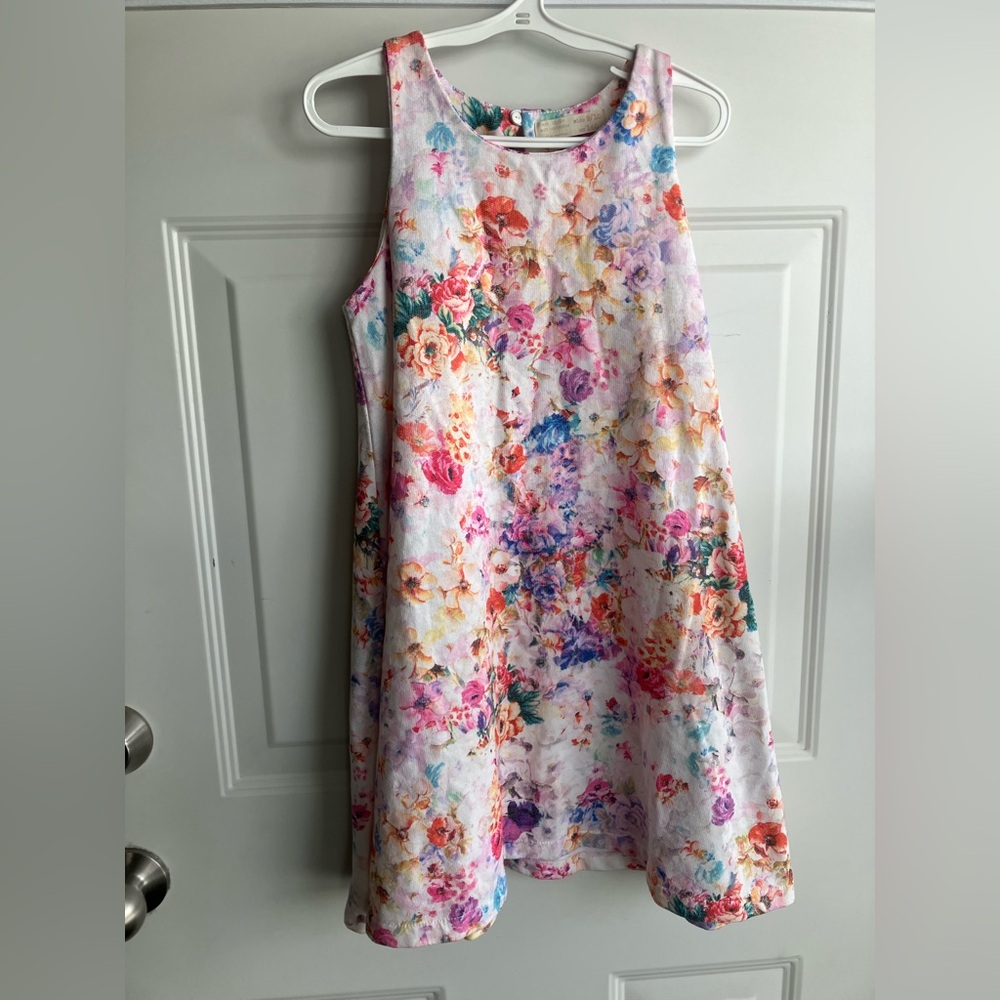 Zara floral dress watercolour pastel youth 9-10 years